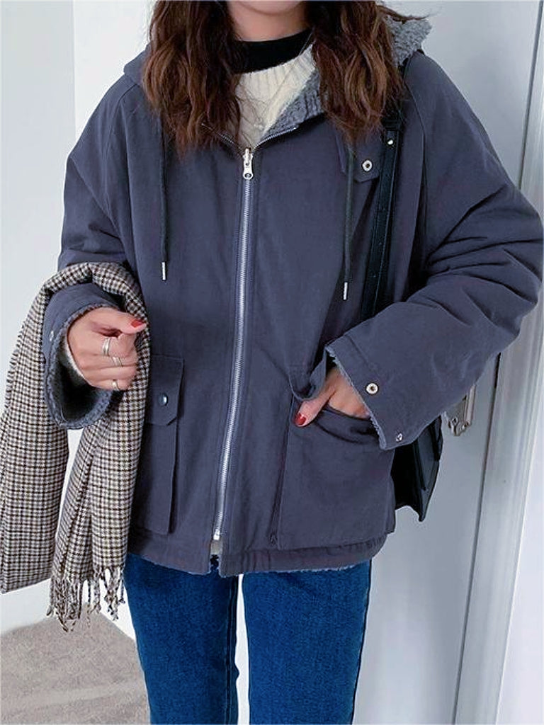 Warme Oversized Damesjas met Capuchon - Freya Fleece Parka