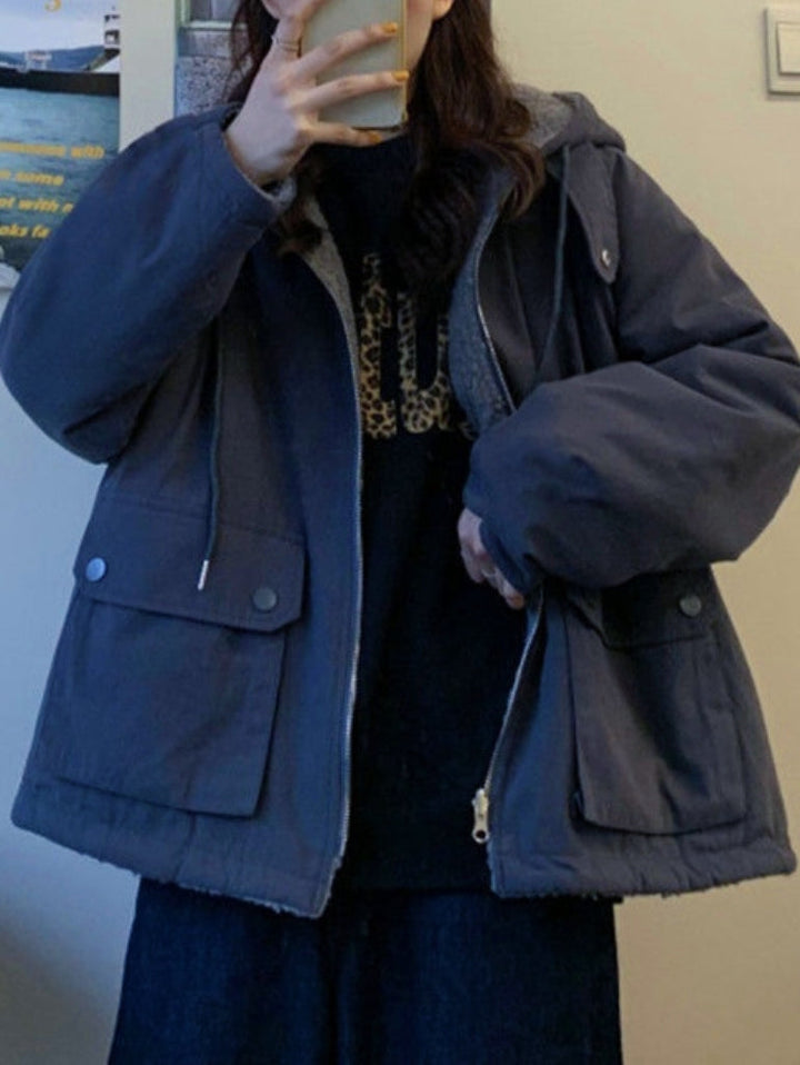 Warme Oversized Damesjas met Capuchon - Freya Fleece Parka