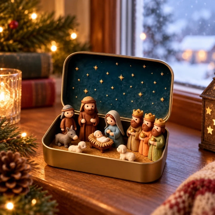 Nativity Scene in a Stylish Keepsake Box 3