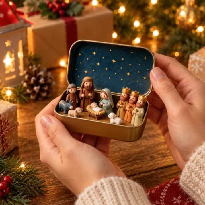 Nativity Scene in a Stylish Keepsake Box 1