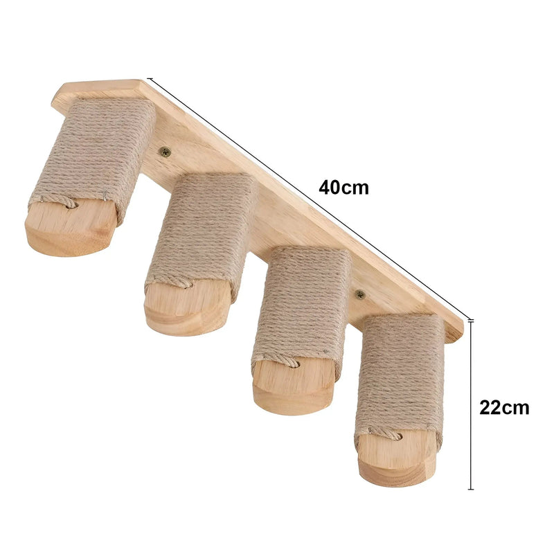 Wandklimplank voor Katten met Krabpaal - ClimbPaws