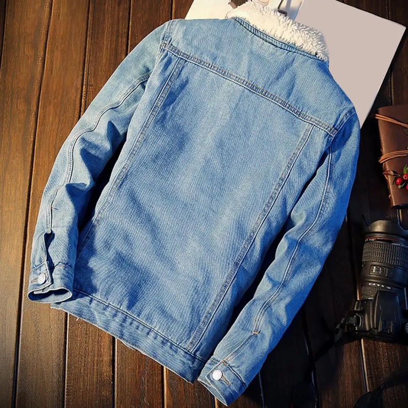 Heren Denimjas met Warme Fleecevoering – Tobias