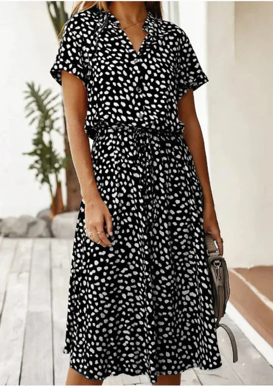 Vintage Summer Dress with Mid-Length Sleeves – Maevy