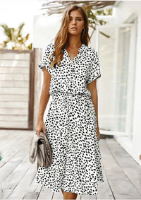 Vintage Summer Dress with Mid-Length Sleeves – Maevy