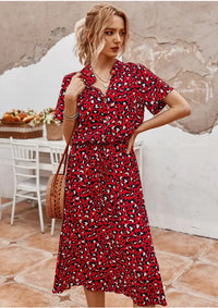 Vintage Summer Dress with Mid-Length Sleeves – Maevy