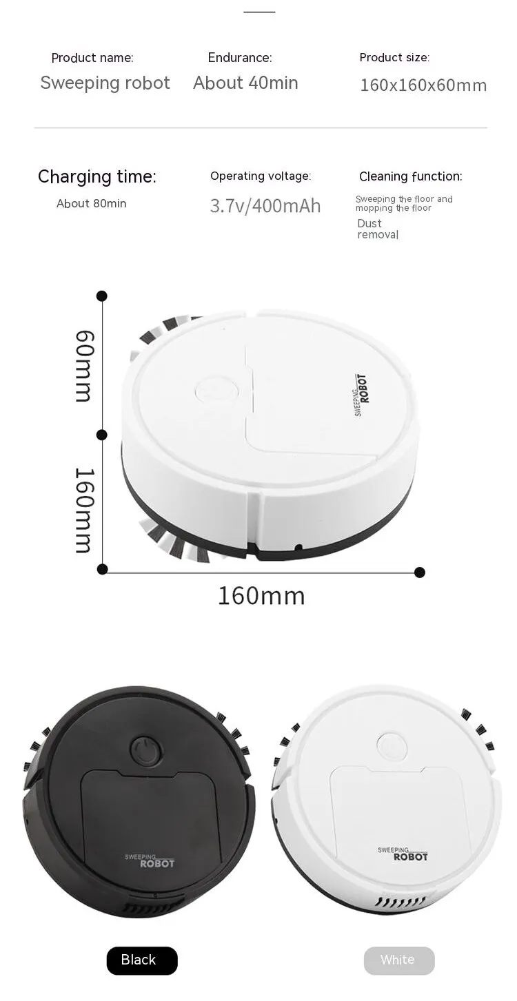 Sammy Jackson™ Mini Robot Vacuum Cleaner | All-in-One Smart Machine
