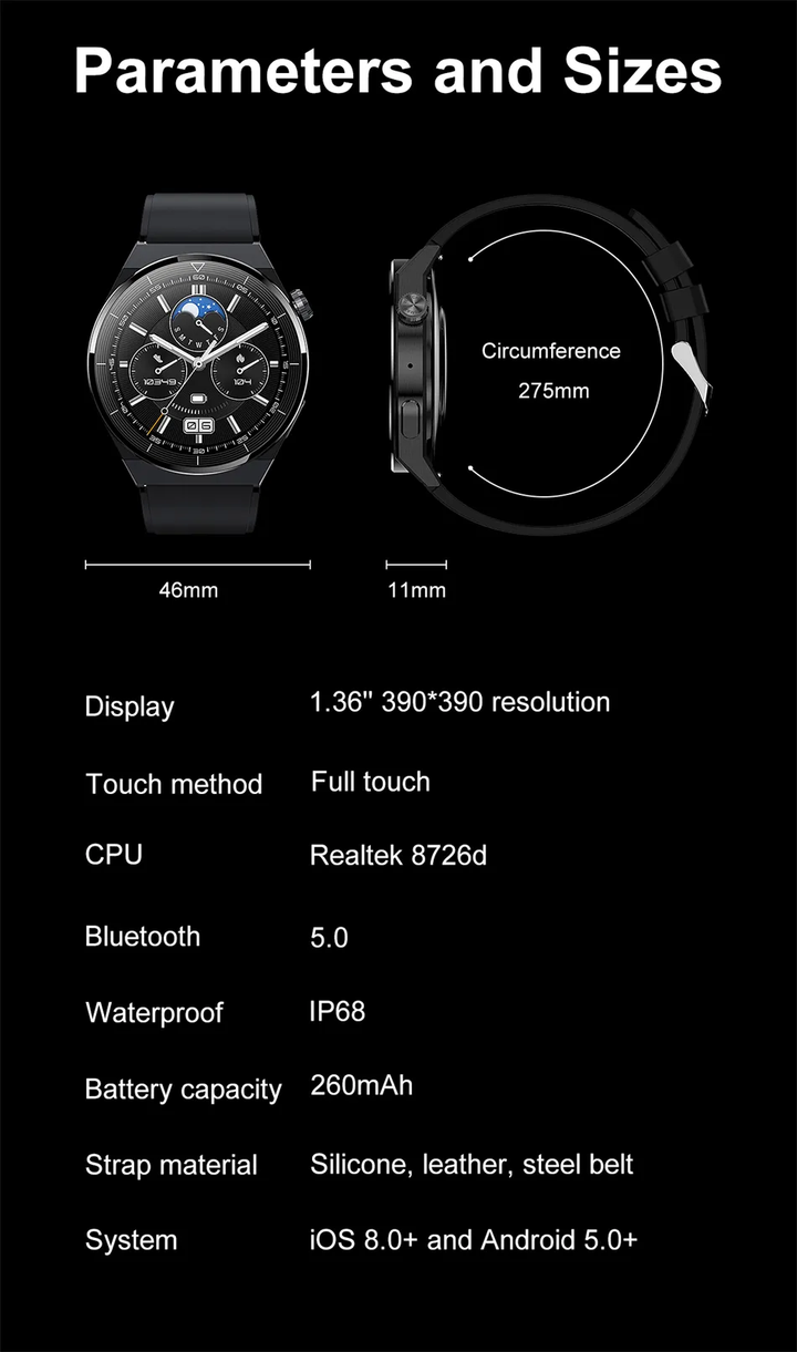 Sammy Jackson™ PRO Smartwatch | High-tech met Stijl!
