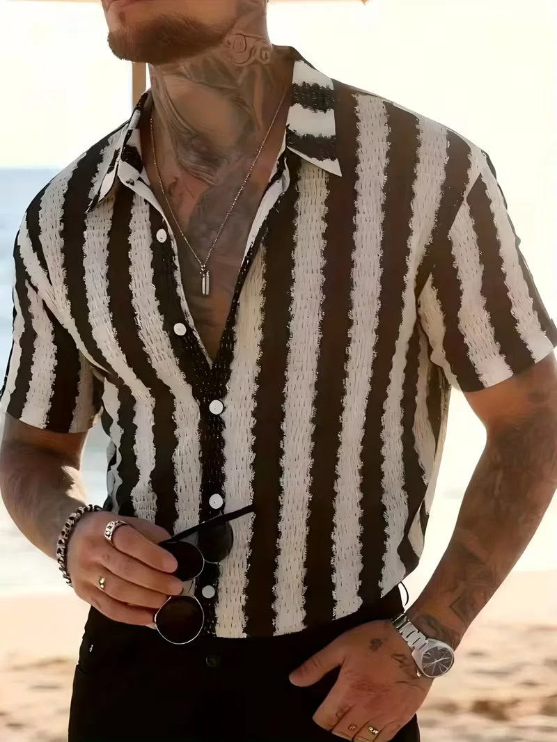 Men's Patterned Short Sleeve Shirt - Alex