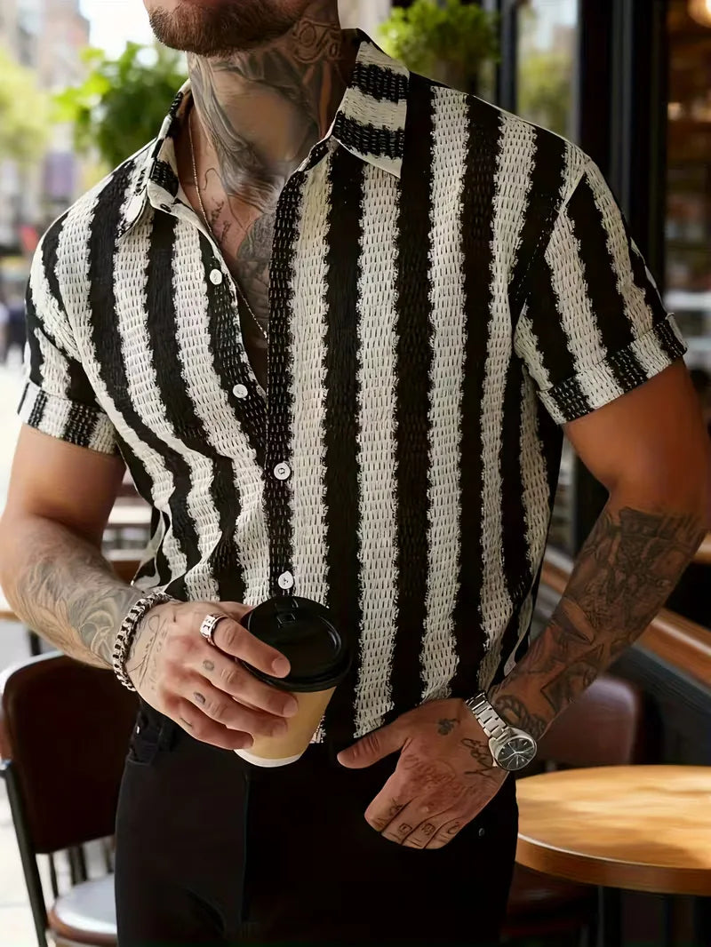 Men's Patterned Short Sleeve Shirt - Alex