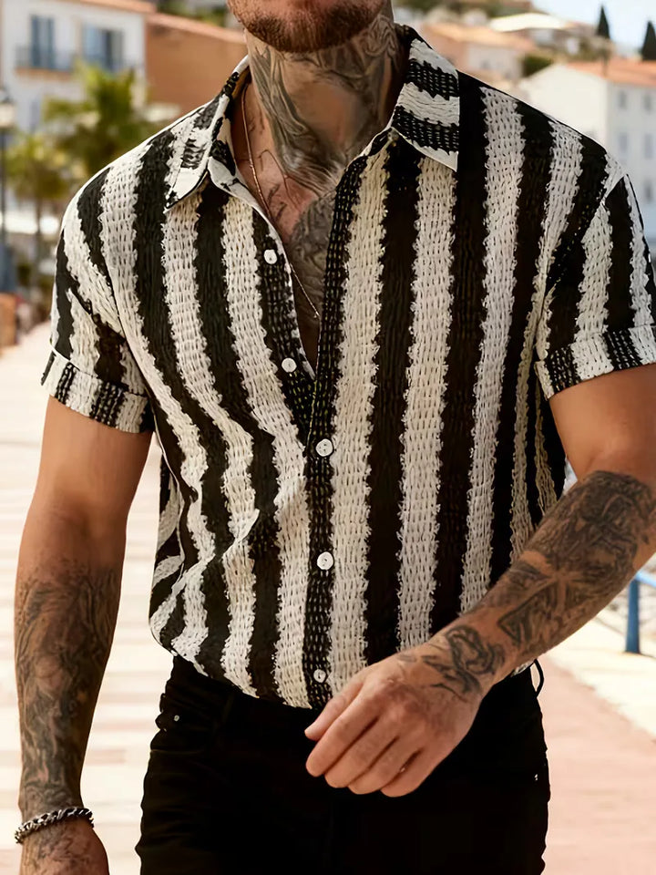 Men's Patterned Short Sleeve Shirt - Alex