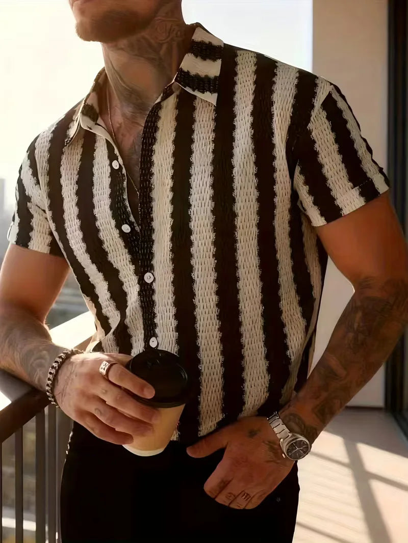 Men's Patterned Short Sleeve Shirt - Alex