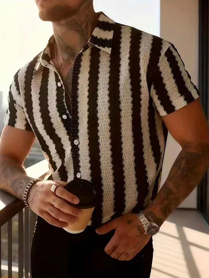 Men's Patterned Short Sleeve Shirt - Alex