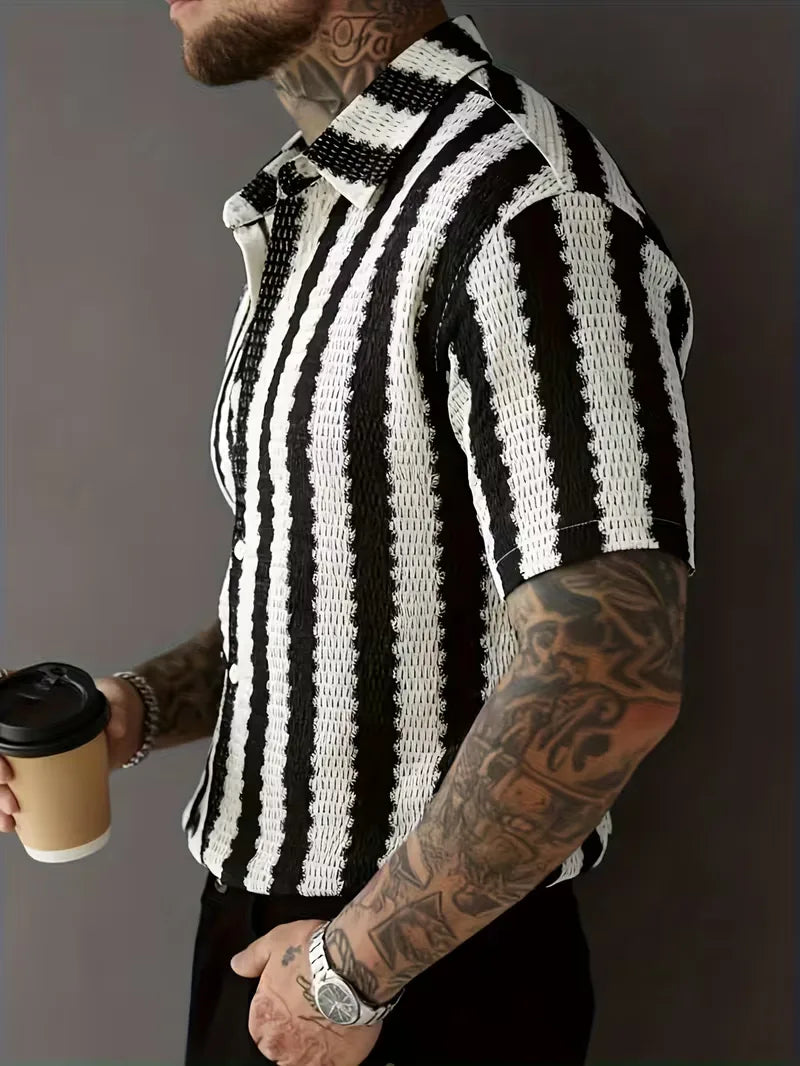 Men's Patterned Short Sleeve Shirt - Alex