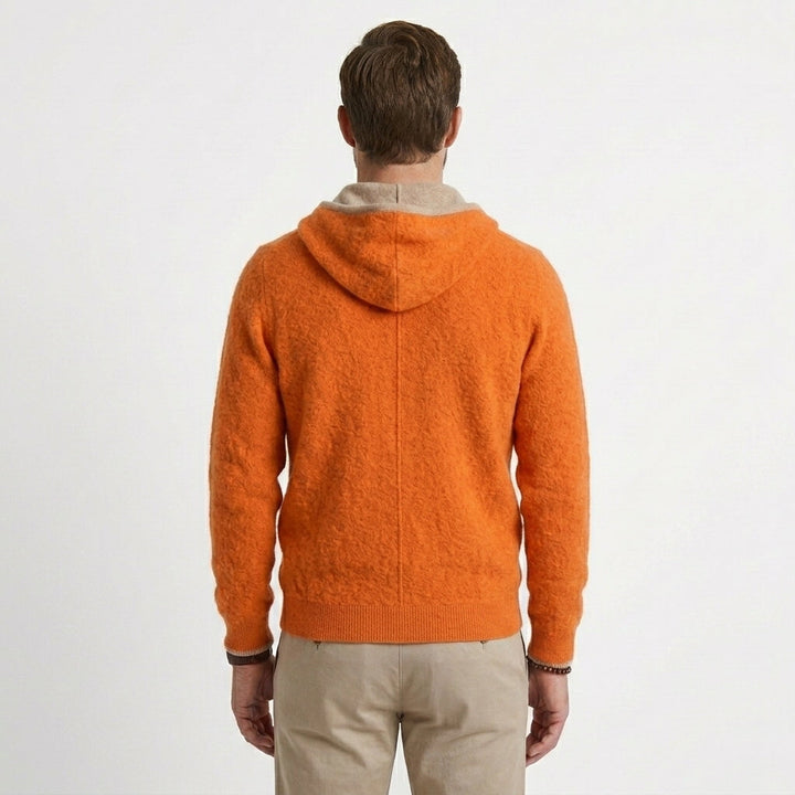 Men's Zip Up Hooded Cardigan - Raul