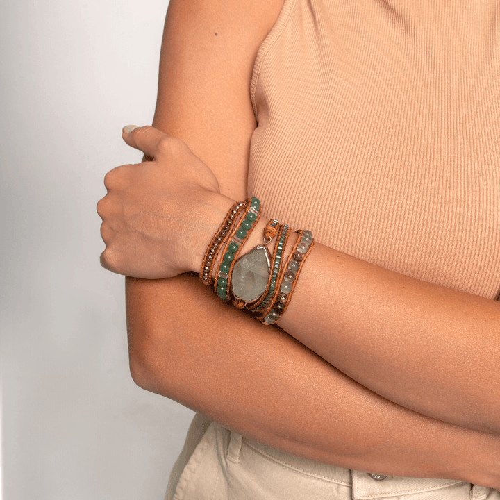 Detoxifying Fluorite Wrap Bracelet - Iris