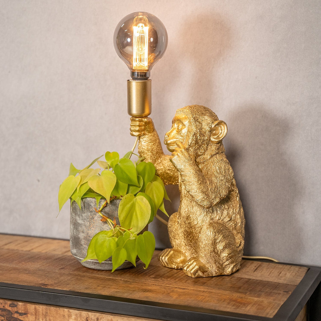 Luxury Golden Monkey Table Lamp - GoldenChimp