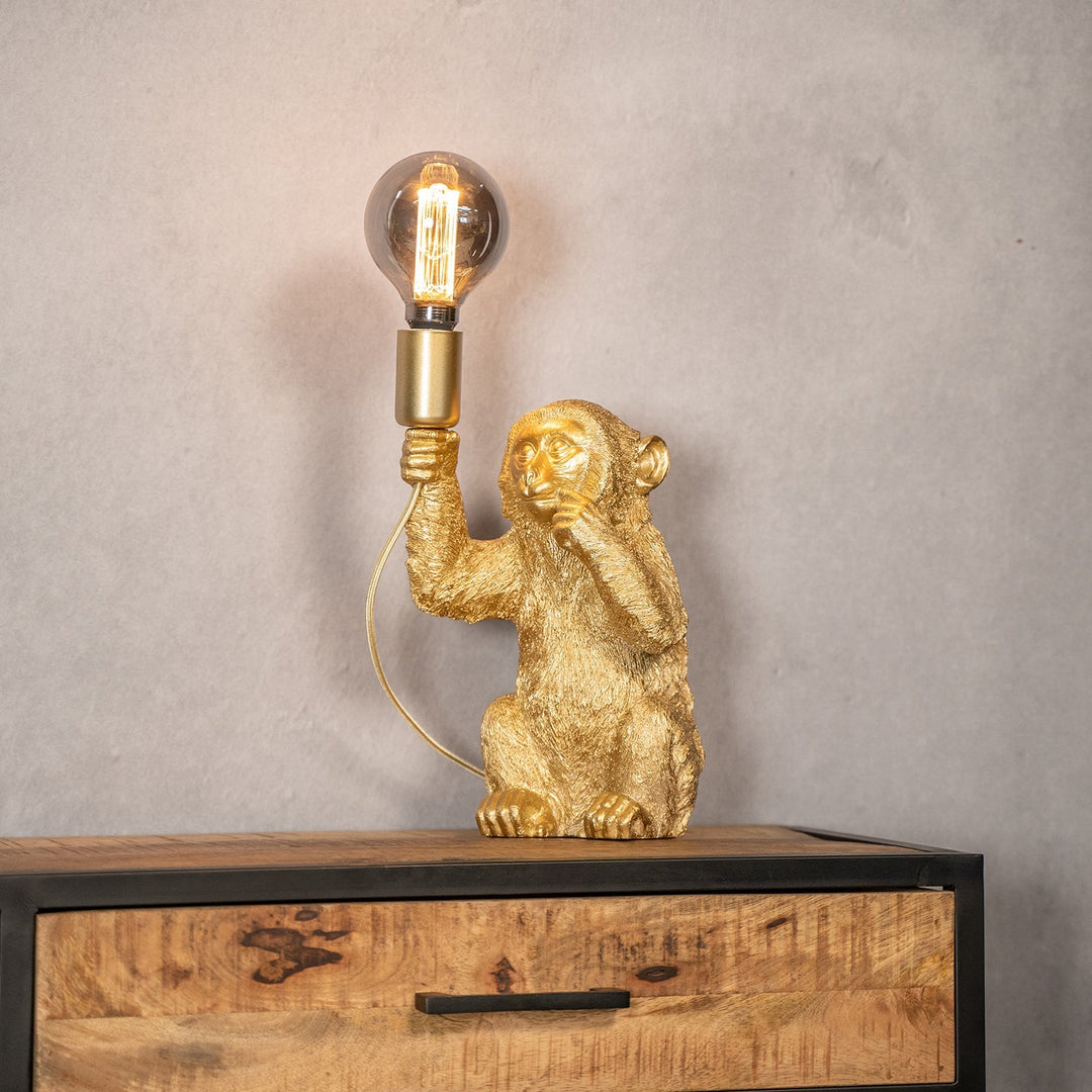 Luxury Golden Monkey Table Lamp - GoldenChimp