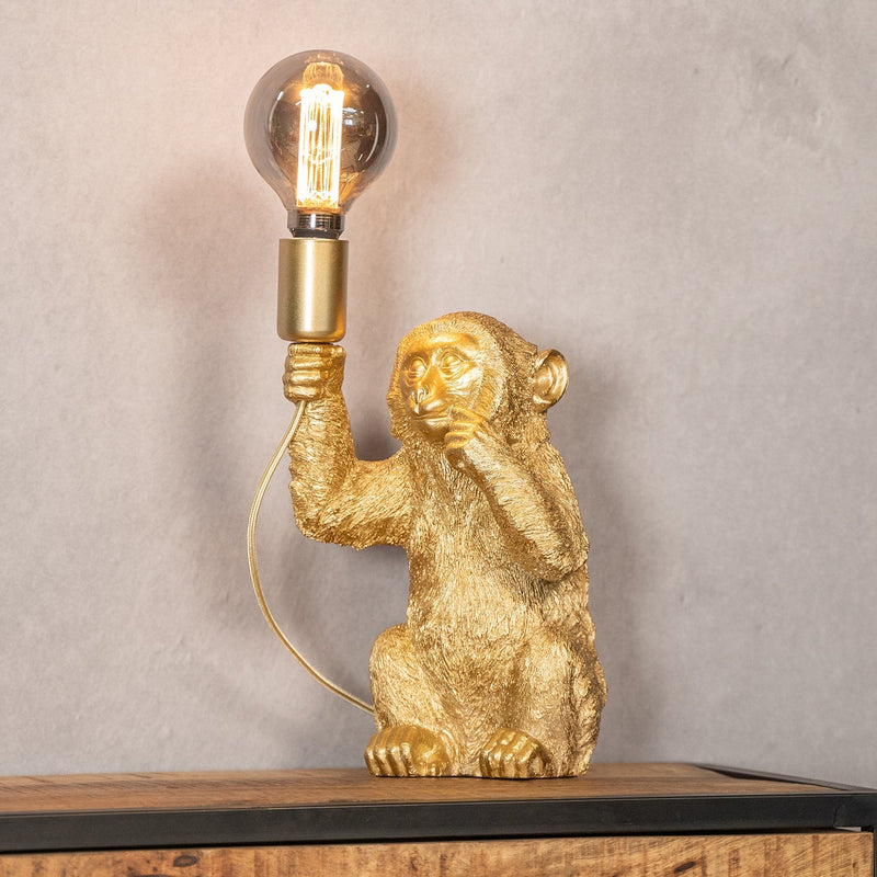 Luxury Golden Monkey Table Lamp - GoldenChimp