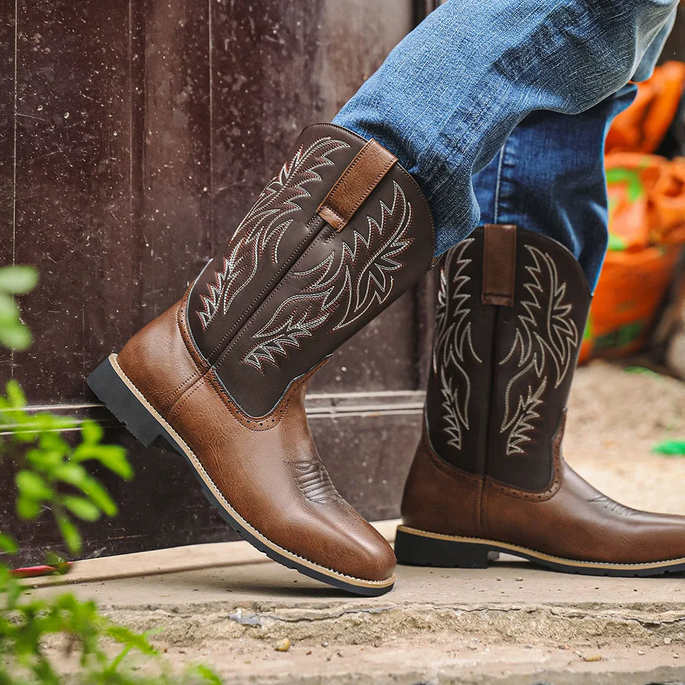 Mid-Calf Cowboy-Style Boot - Ismael