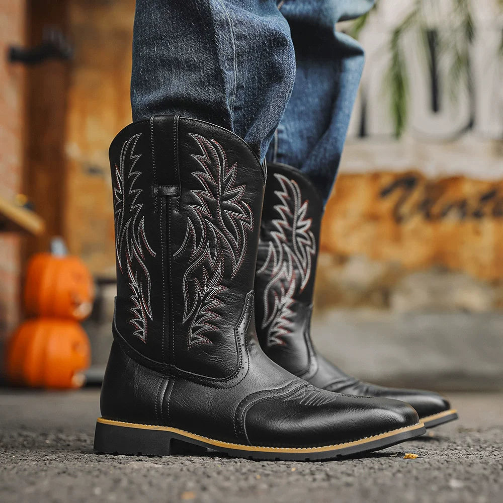 Mid-Calf Cowboy-Style Boot - Ismael