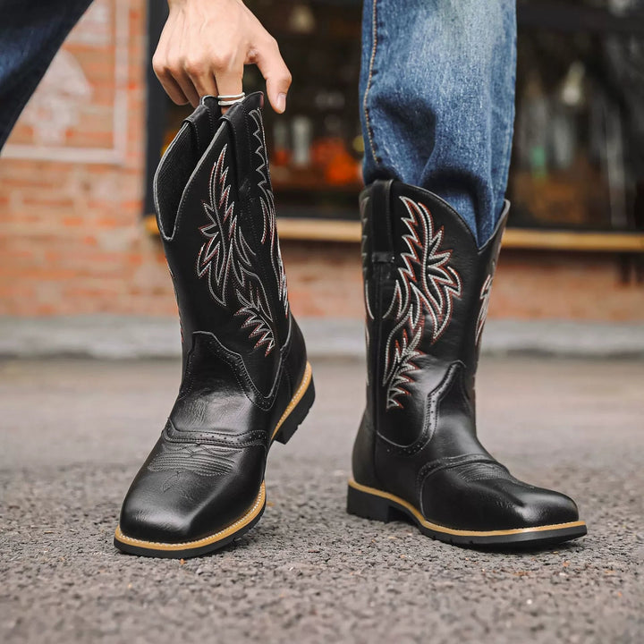 Mid-Calf Cowboy-Style Boot - Ismael