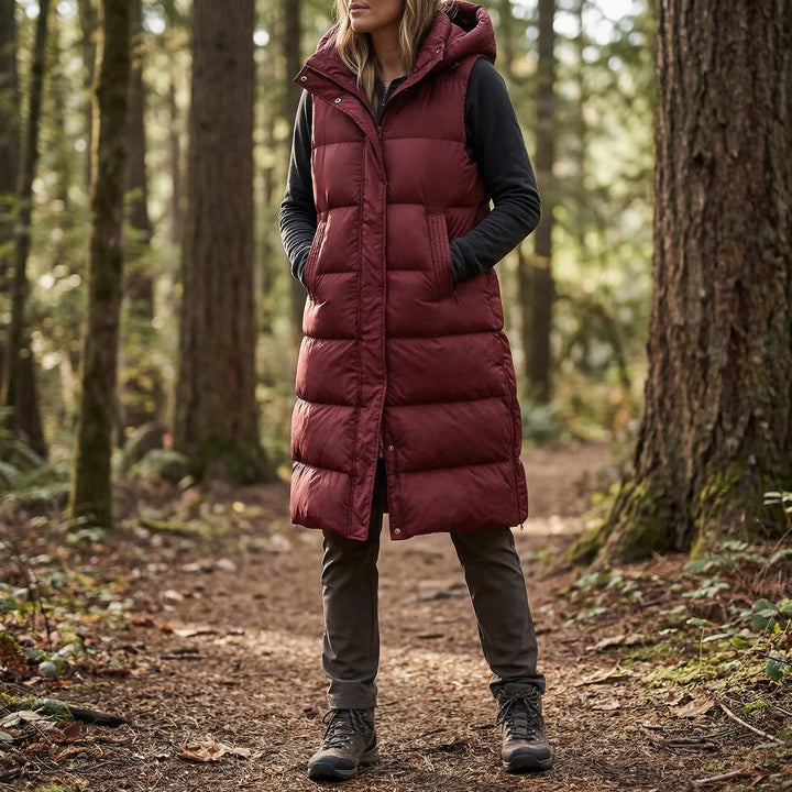 Midi-Length Insulated Body Warmer - Hazel