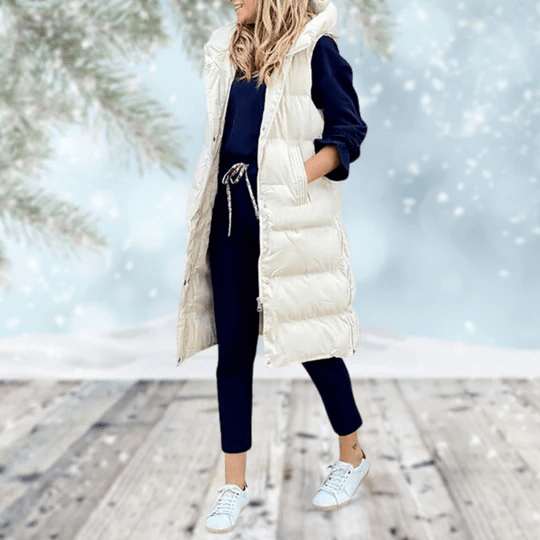 Midi-Length Insulated Body Warmer - Hazel