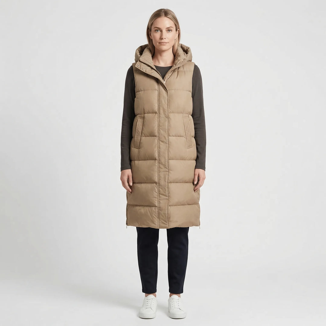 Midi-Length Insulated Body Warmer - Hazel