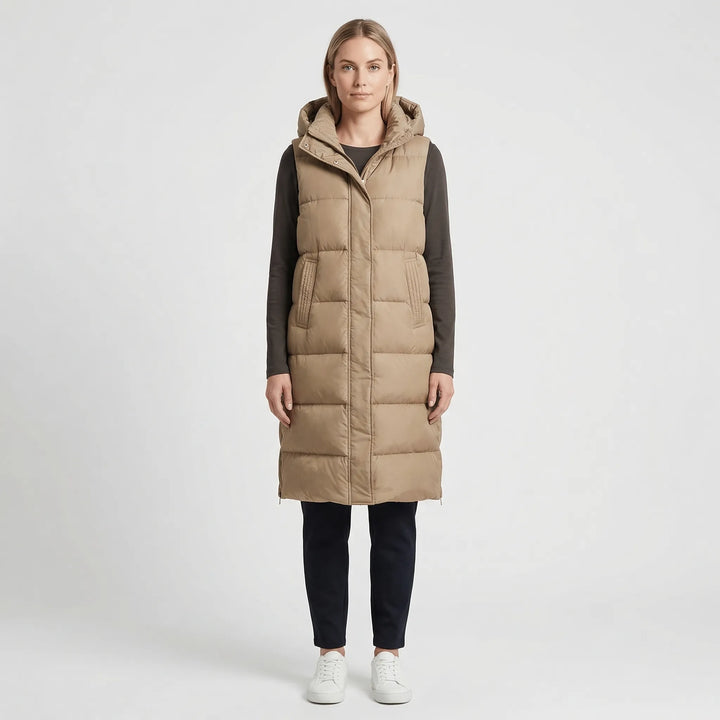 Midi-Length Insulated Body Warmer - Hazel