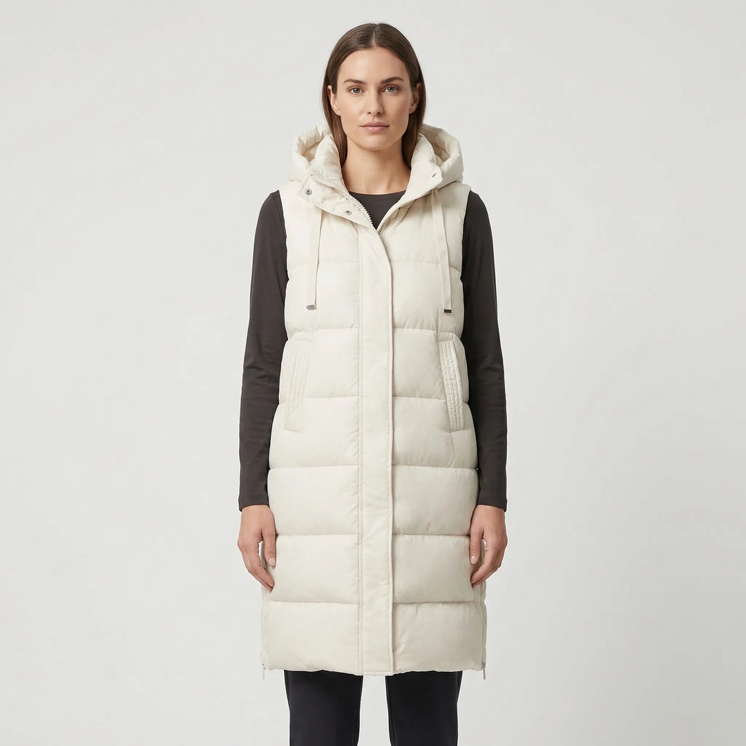 Midi-Length Insulated Body Warmer - Hazel