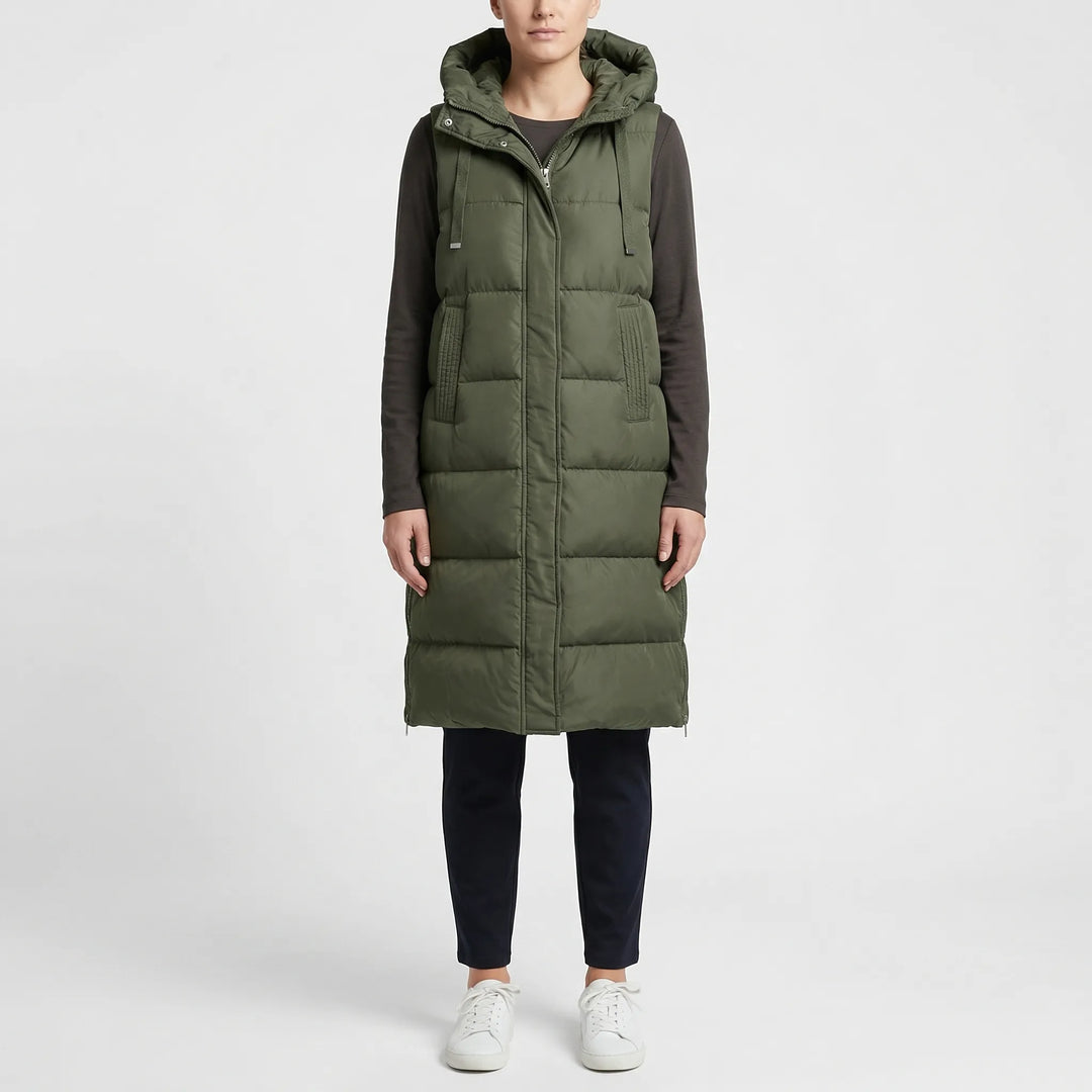 Midi-Length Insulated Body Warmer - Hazel