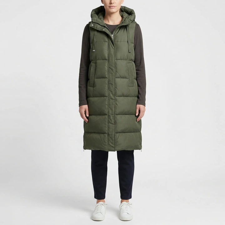 Midi-Length Insulated Body Warmer - Hazel