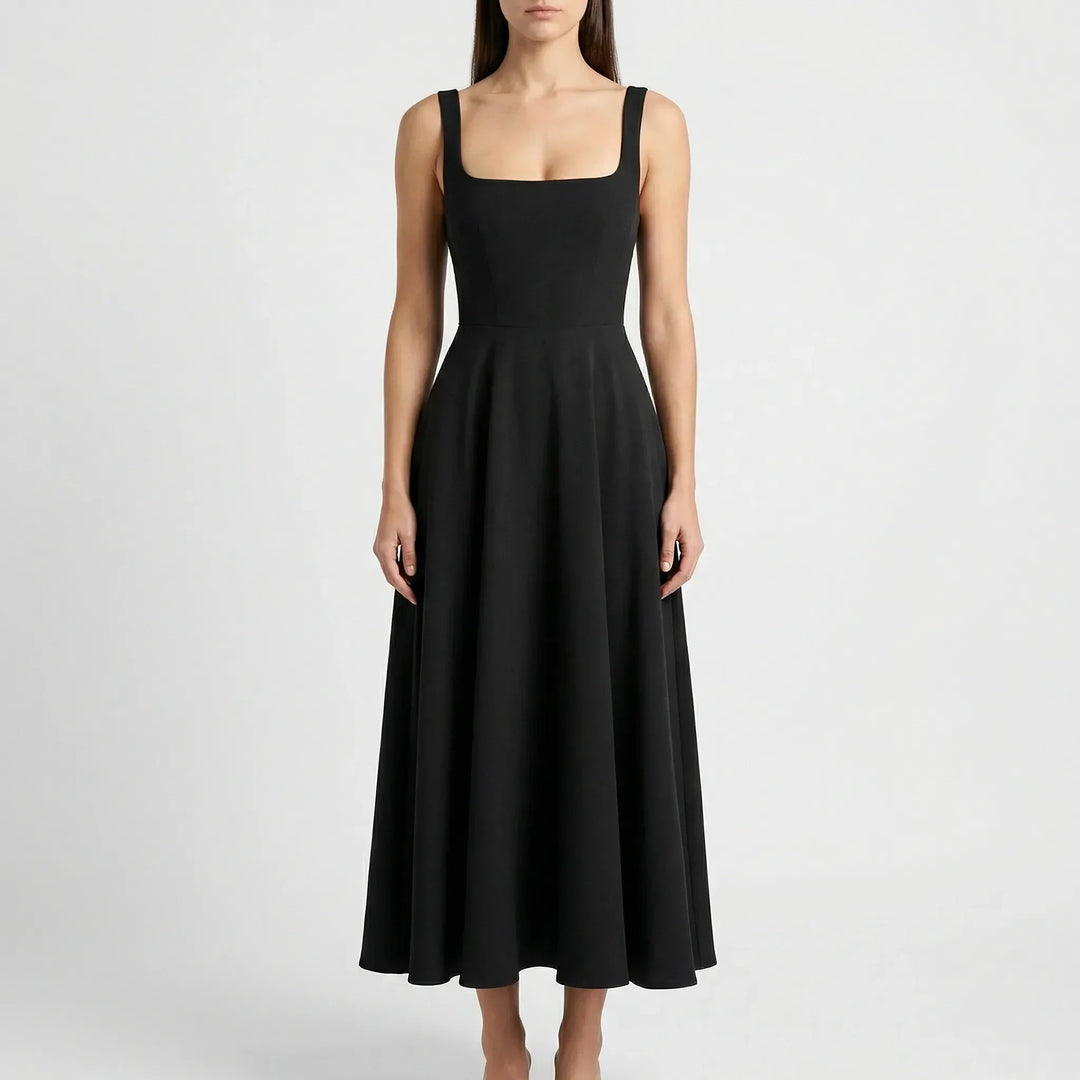 Midi Kleid Mit Hoher Taille - Sofie