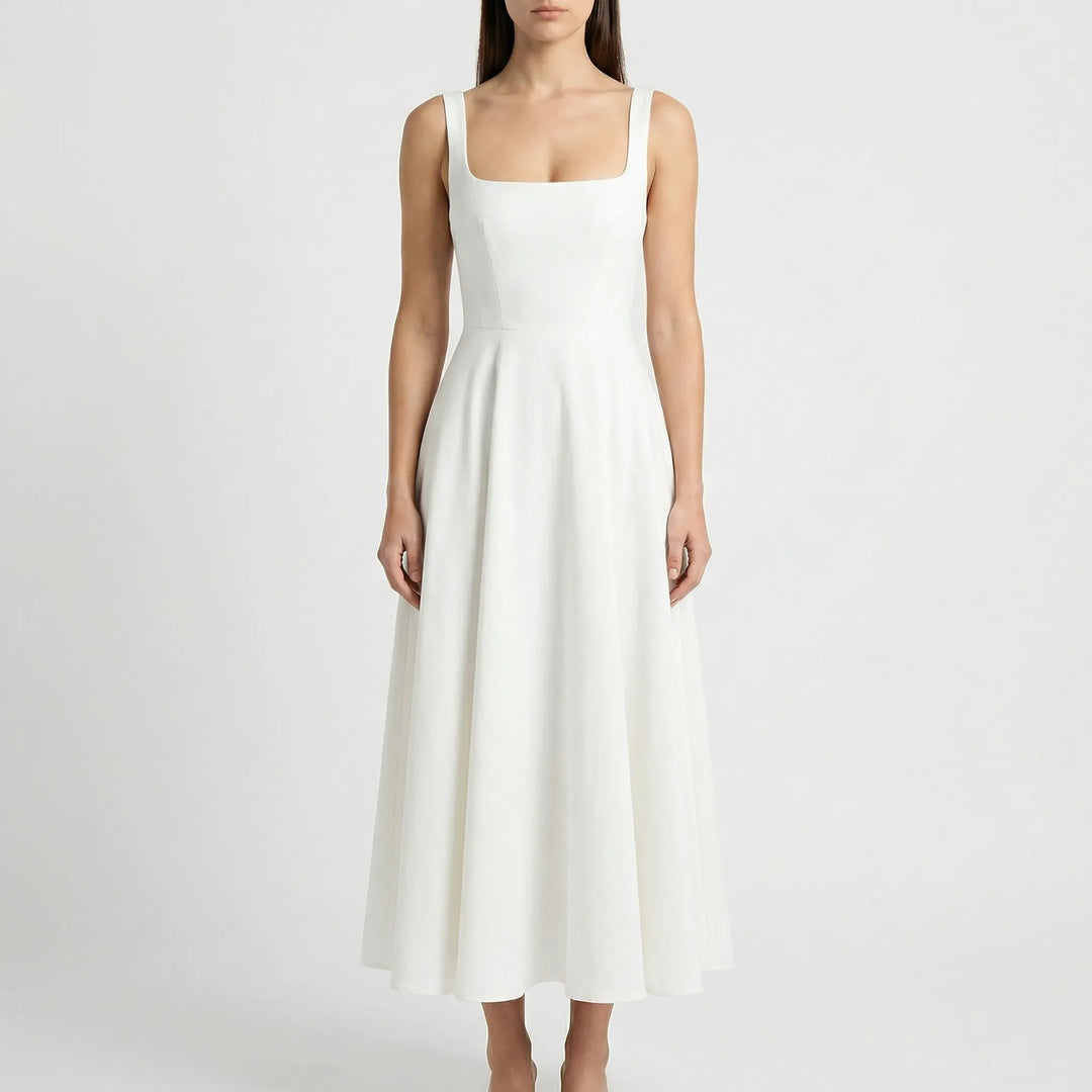 Midi Kleid Mit Hoher Taille - Sofie