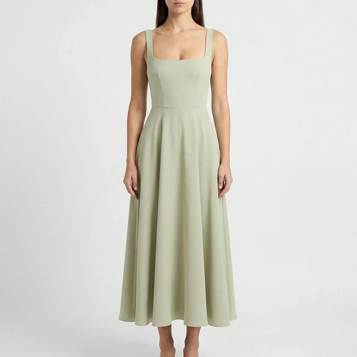 Midi Kleid Mit Hoher Taille - Sofie