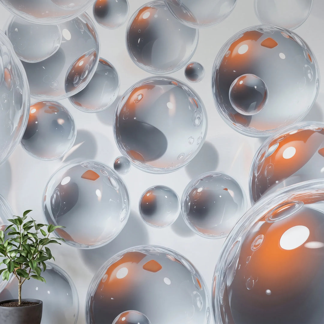 Modern Abstract 3D Bubble Wall Mural - Spherix