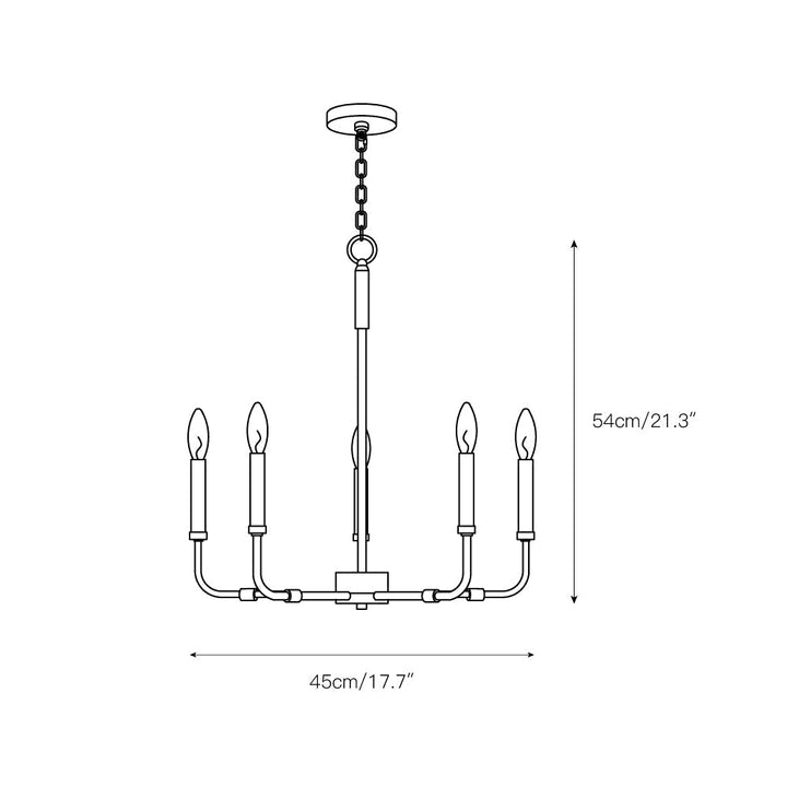Modern Multi-Arm Candle Style Chandelier - Glemdia