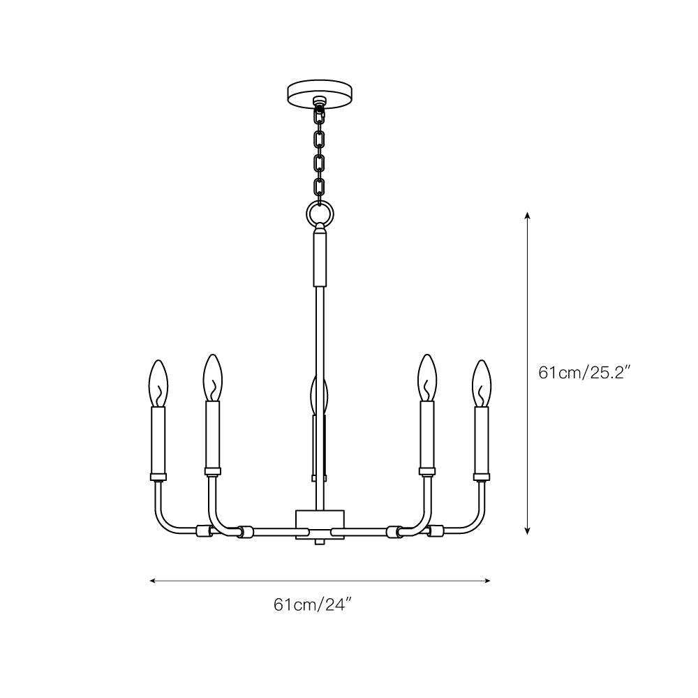 Modern Multi-Arm Candle Style Chandelier - Glemdia
