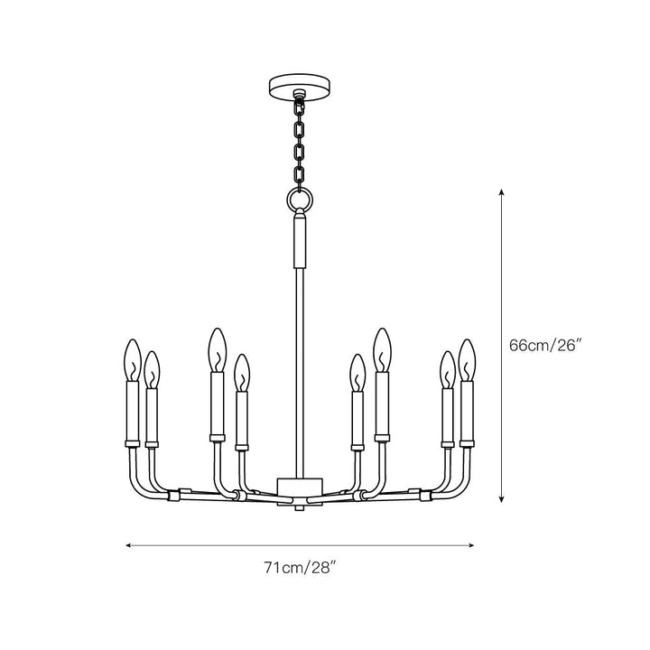Modern Multi-Arm Candle Style Chandelier - Glemdia