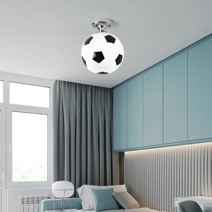 Playful Soccer Ceiling Lamp - GoalBright