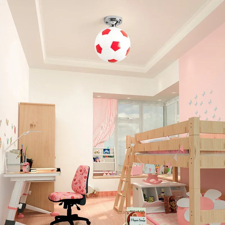 Playful Soccer Ceiling Lamp - GoalBright
