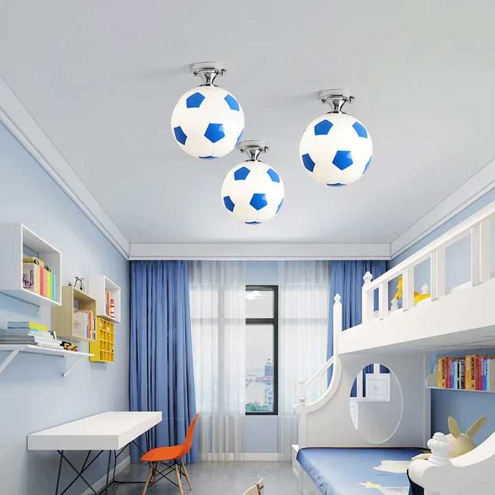 Playful Soccer Ceiling Lamp - GoalBright
