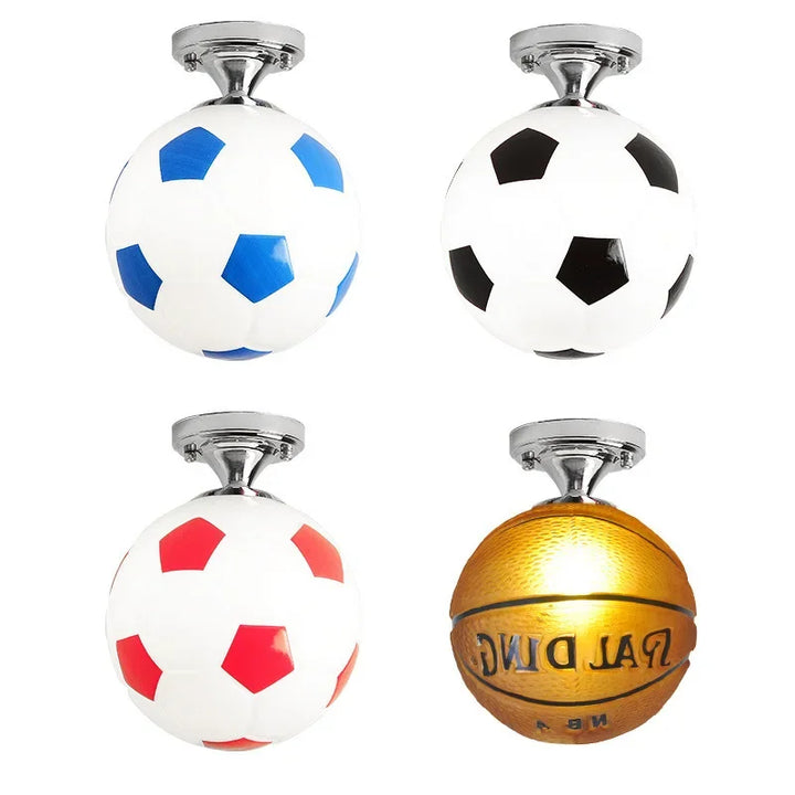 Playful Soccer Ceiling Lamp - GoalBright