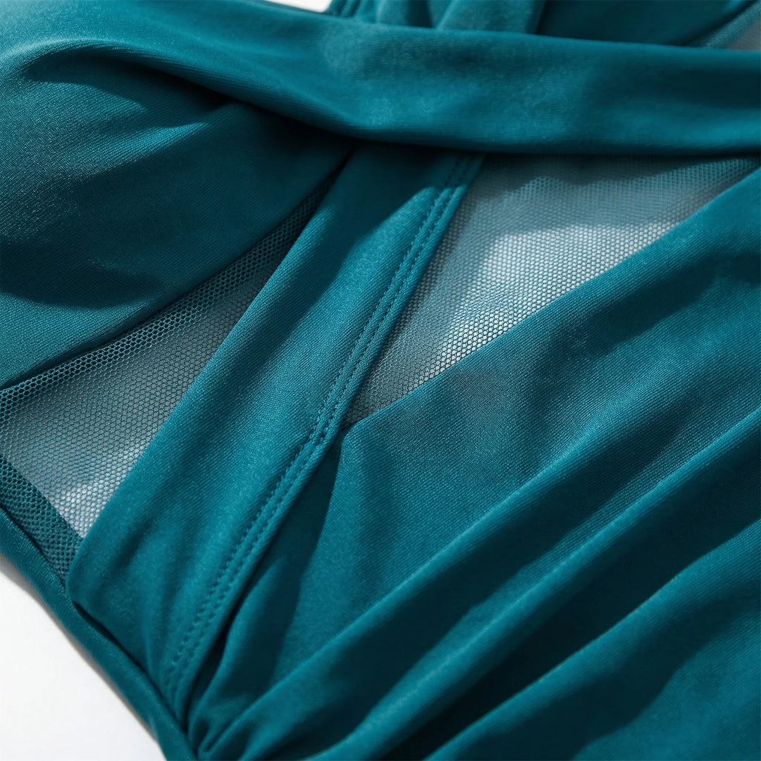 Moderner Mesh Einsatz Badeanzug - Julienne
