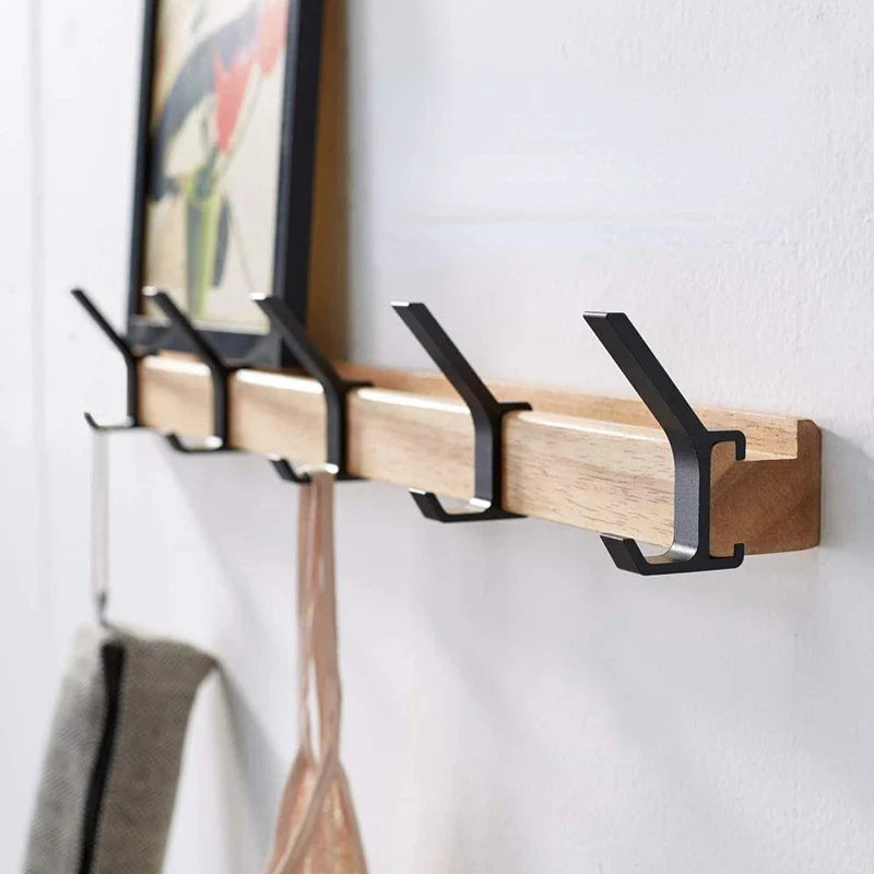 Wall Coat Rack with Movable Hooks – Nordhook