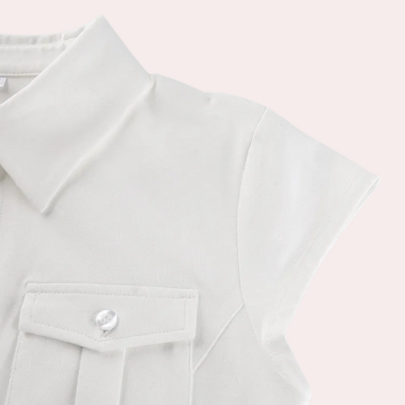 Versatile White Women's Blouse - Nova