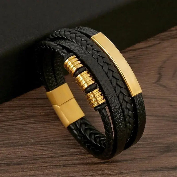 Multi-Layer Braided Bracelet In A Vintage Style - Rodney
