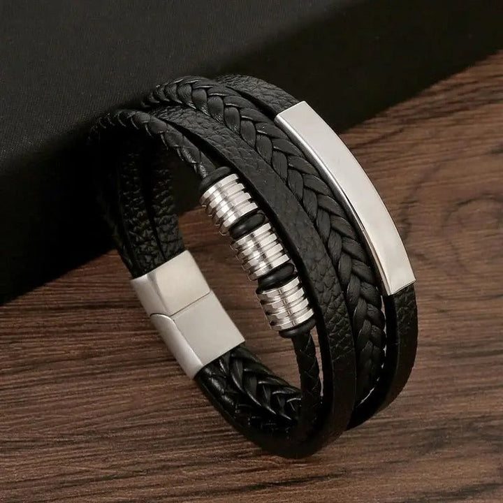 Multi-Layer Braided Bracelet In A Vintage Style - Rodney