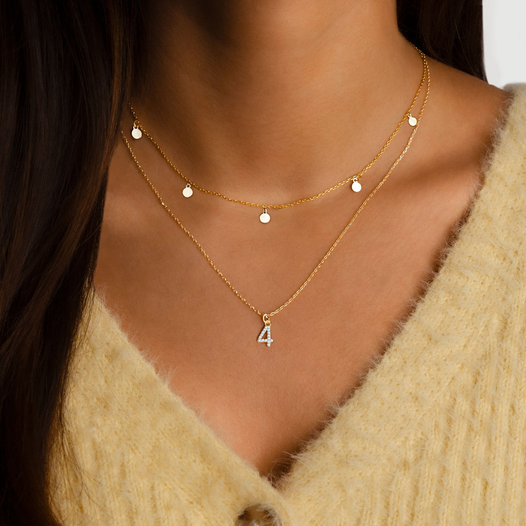 Necklace with Small Circles - Aylin