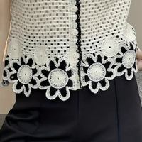 Trendy Openwork Blouse for Women - Livia